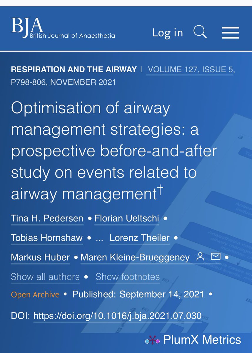Hans Huitink (@airwaymxacademy) on Twitter photo 👁️Do you know the incidence of minor and major airway complications at your department? If you want to search & destroy potentially unsafe clinical situations do a short prospective study as we did in Amsterdam and Bern 📖 …-publications.onlinelibrary.wiley.com/doi/10.1111/an… and 📖 bjanaesthesia.org/article/S0007-… 👁️Do you know the incidence of minor and major airway complications at your department? If you want to search & destroy potentially unsafe clinical situations do a short prospective study as we did in Amsterdam and Bern 📖 …-publications.onlinelibrary.wiley.com/doi/10.1111/an… and 📖 bjanaesthesia.org/article/S0007-…