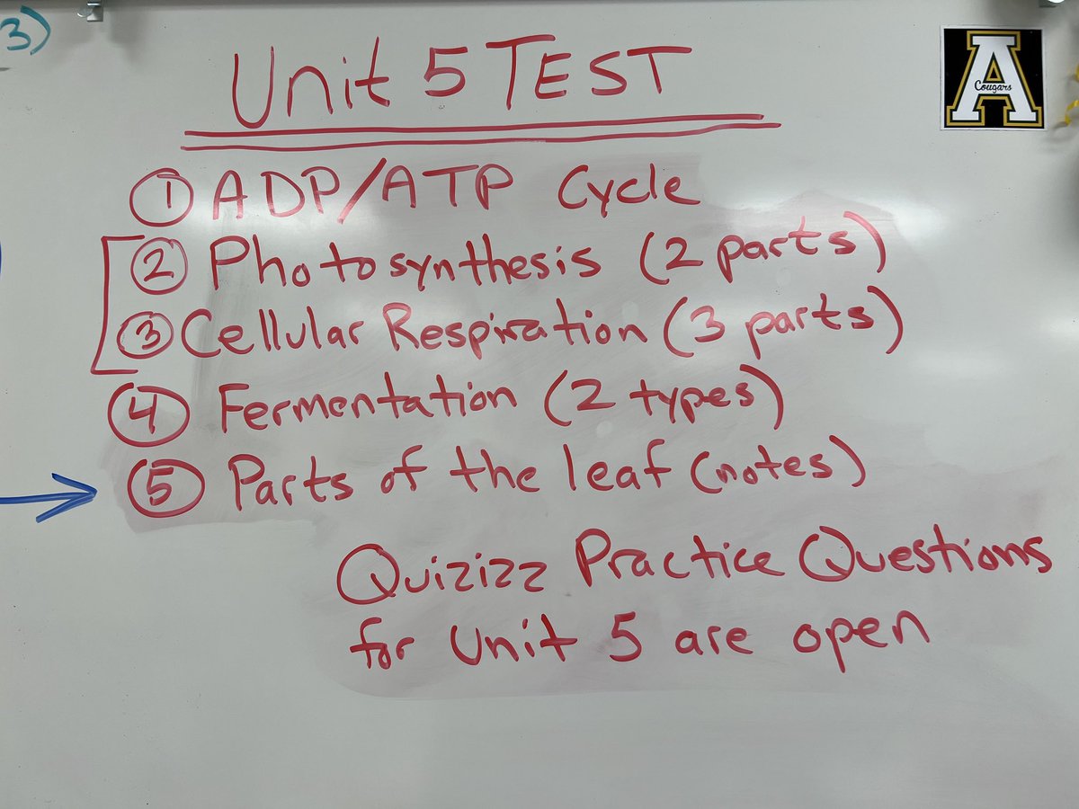 MrDerda's tweet photo. What to study/know for Wednesday’s Unit 5 Test (100 points) - last big grade of the 3rd quarter! https://t.co/JDILVAsFRW