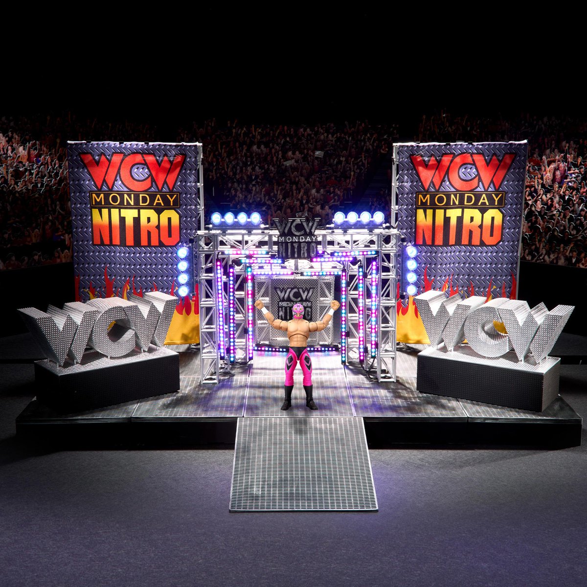 MajorWFPod's tweet image. The second @Mattel WWE Crowdfund is here!
Ultimate Edition WCW Monday Nitro Entrance Stage!

Launches this Wednesday at 12pm EDT on MattelCreations.com!

Minimum of 5,000 backers required!
Unlock 5 bonus figures: @HulkHogan, @reymysterio, @RealDDP, @ScottSteiner, &amp;amp; Warrior!