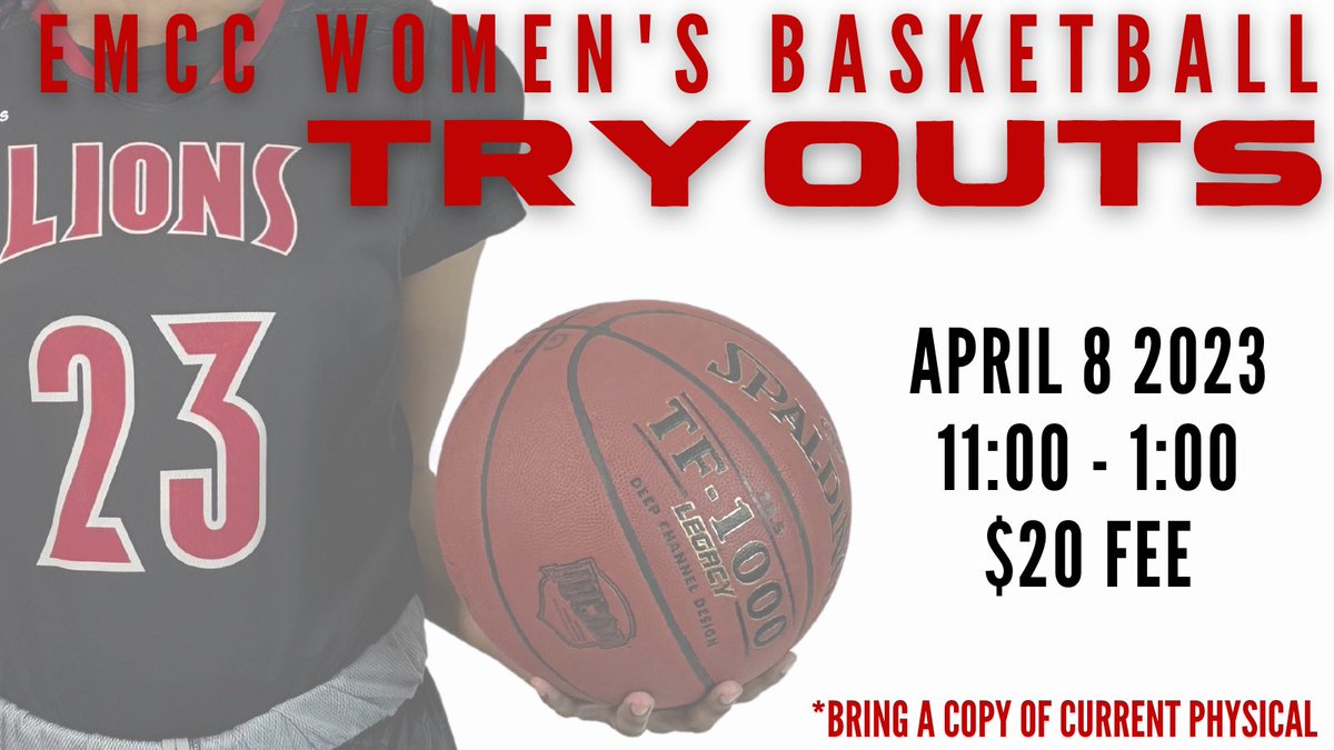 EMCC_WBK's tweet photo. 🚨 TRYOUT CHANGE 🚨

Doors will open at 10am. Tryout will begin at 11am. MUST BRING a copy of a current physical! 

Bring your “A” game! #PR1DE https://t.co/Pwl4kNFarw