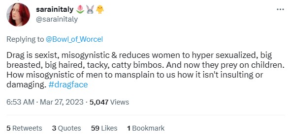 TanyaJEasley's tweet photo. Oh Honey, no. You are thinking of Christianity. #StillNotTrans #dragstoryhour #cult #sexualpredator #GOPgroomers #ReligiousPervert #ChristianPervert https://t.co/keHSt6igJK