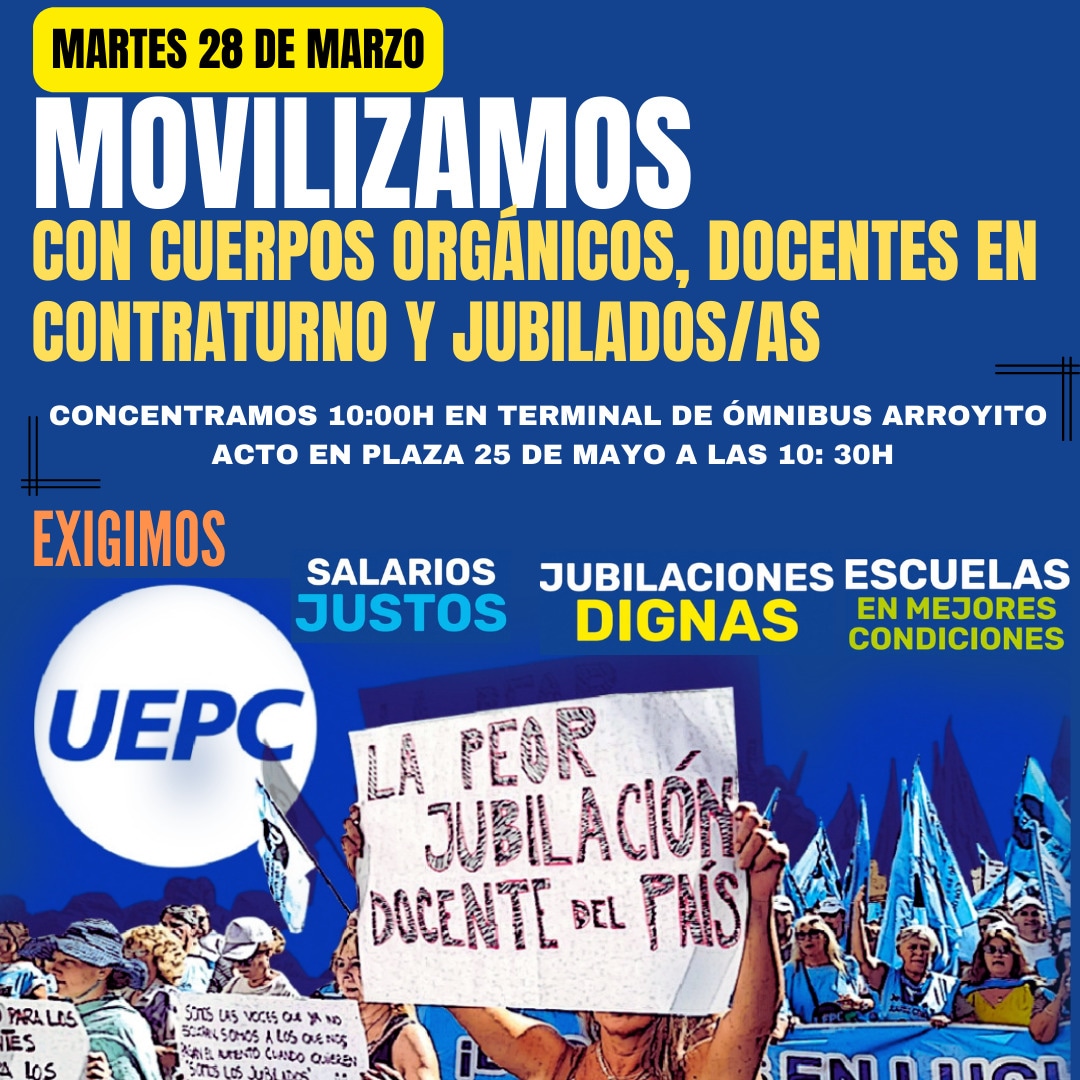 El_Profe_Avila's tweet photo. Seguimos con acciones...!
Movilización con Cuerpos Orgánicos...!
#Schiaretti @gobdecordoba
#Schiaretti
#Exigimos
#JubilacionesDignas
#SalariosJustos
#EscuelasEnMejoresCondiciones
#Martes28 #Movilizamos #Arroyito
#UEPC https://t.co/Iyq4FPhBt8