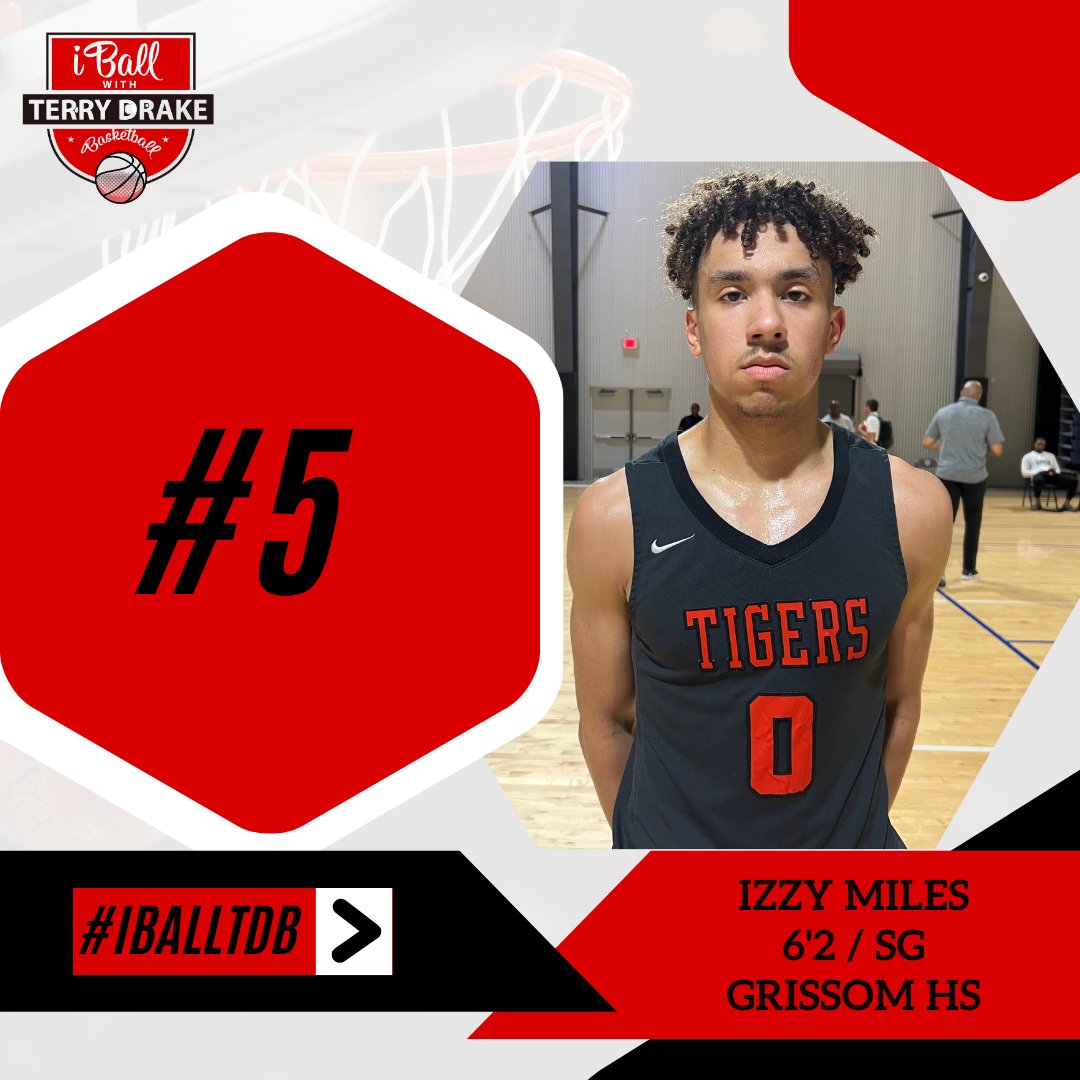 #5: Izzy Miles (6'2/G)
School: Grissom HS
Instagram: imiles23
Twitter: @izzymiles5

#iBallTDB #TerryDrakeBasketball #iBallRadio #BasketballCamp #Rankings @tdrakebasktball