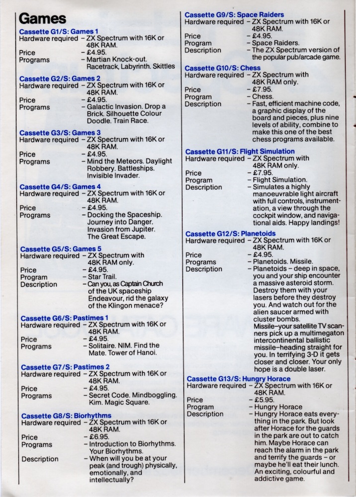 GaryArnott's tweet image. It's December 1982 and you've just received your brand new Sinclair #ZXSpectrum software catalogue through the post direct from Uncle Clive! 😊

After hours of deliberation, what game you going to order with your hard earned pocket money? 🤔

#SinclairResearch #PSION #Retrogaming