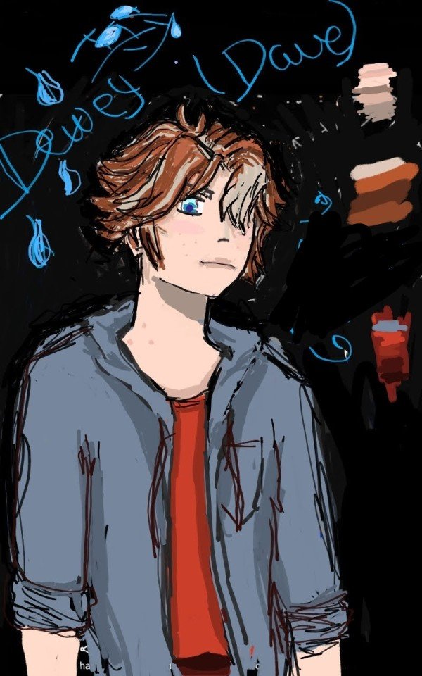 BlurrsGirlBlaze's tweet photo. Didn't have much to share for #stry. I shared this on Tumblr. It was a quick phone sketch, 11/22, when I was playing around w/ #Dewey's final look for the comic. This later became the #RoughFinal of his look. This is his Rough Final Color Concept. Dewey is based on #THSC Dave P. https://t.co/XtixJX5HXj