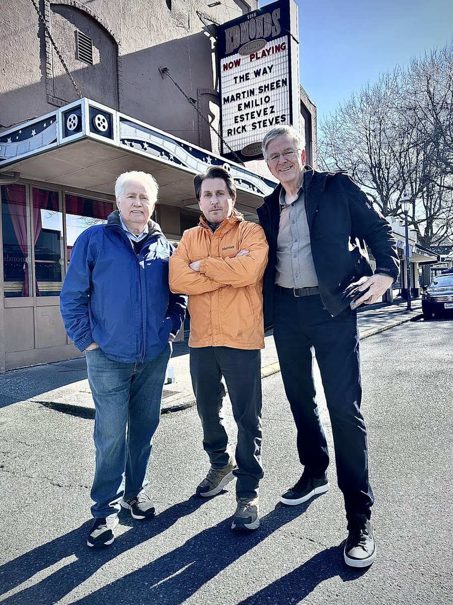 RickSteves's tweet photo. “The Way” — written and directed by Emilio Estevez &amp; starring Martin Sheen — is back in theaters one day only on May 16...with bonus content featuring me! 

Get your tickets now at https://t.co/OPnX6tkjVk https://t.co/Yo8hZCfIb5