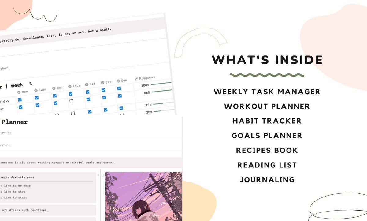 🚨 EXCITING NEWS 🚨

I'm thrilled to announce the release of my first Notion dashboard template! 🚀

This template is designed to help you streamline your work and stay organized like a pro. Say goodbye to scattered notes and hello to a beautiful and functional dashboard!