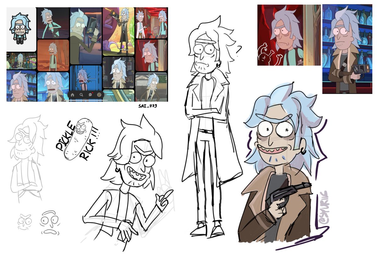 Sai_779's tweet photo. Tons of sketches + shitpost!1! #rickprime #memoryrick #rickorty #リック・アンド・モーティ https://t.co/c7KovjCRLl