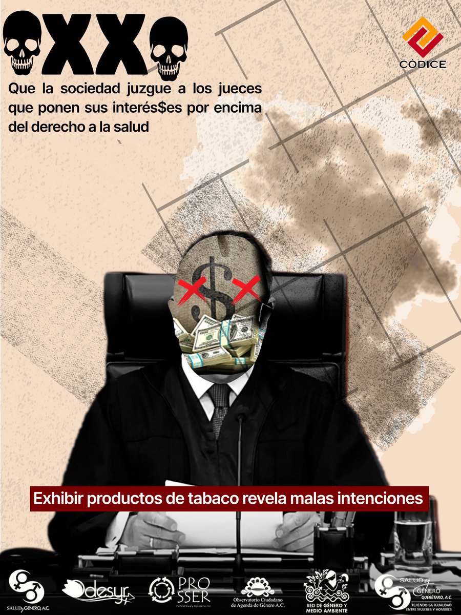 codicesc's tweet photo. Pedir cuentas a las y los  jueces que defienden a las industrias mortales también es defender el derecho a la salud de tod@s
#juecesvslasalud, #amparoslamuerte https://t.co/ZdYcIVOWjd