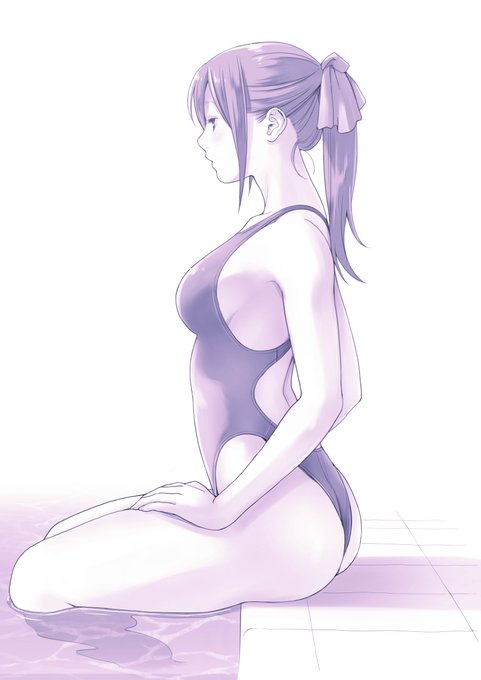 よこ顔ガール
#競泳水着女子 