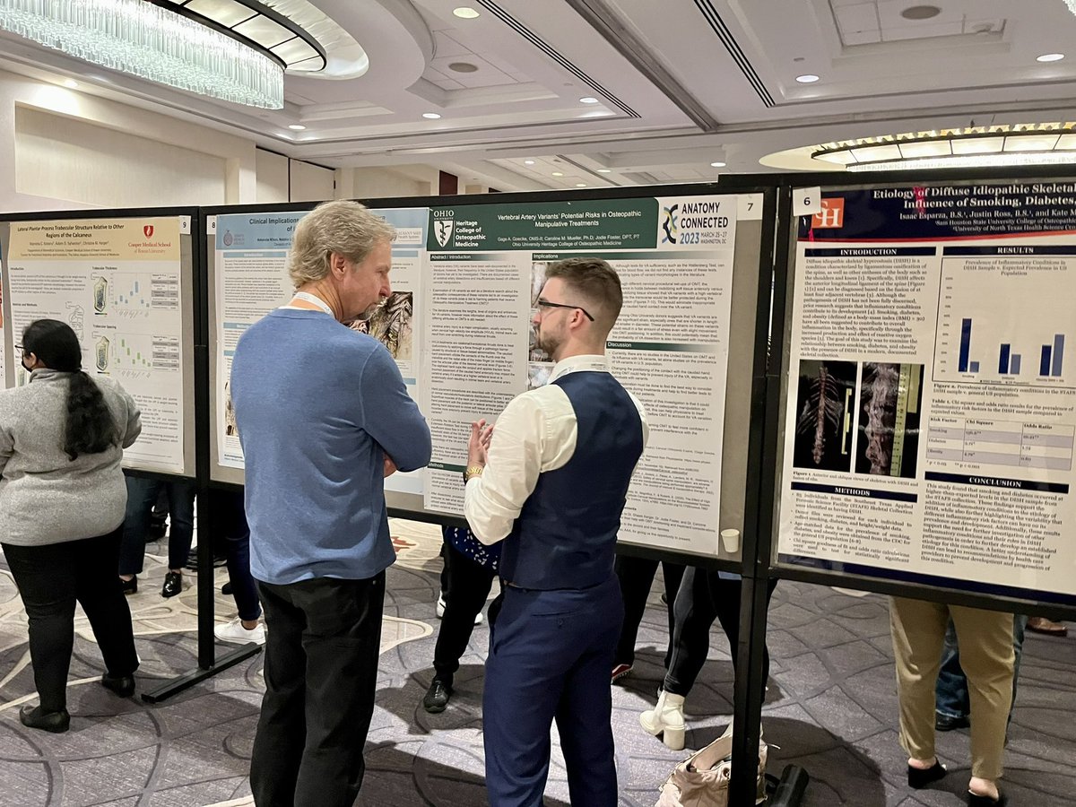 Proud of @OUHCOM students Jacob Tiell and Gage Goecke for presenting their #anatomy23 research today at AAA! Congrats on a job well done!

#anatomy #vertebralartery
@jacobtiell