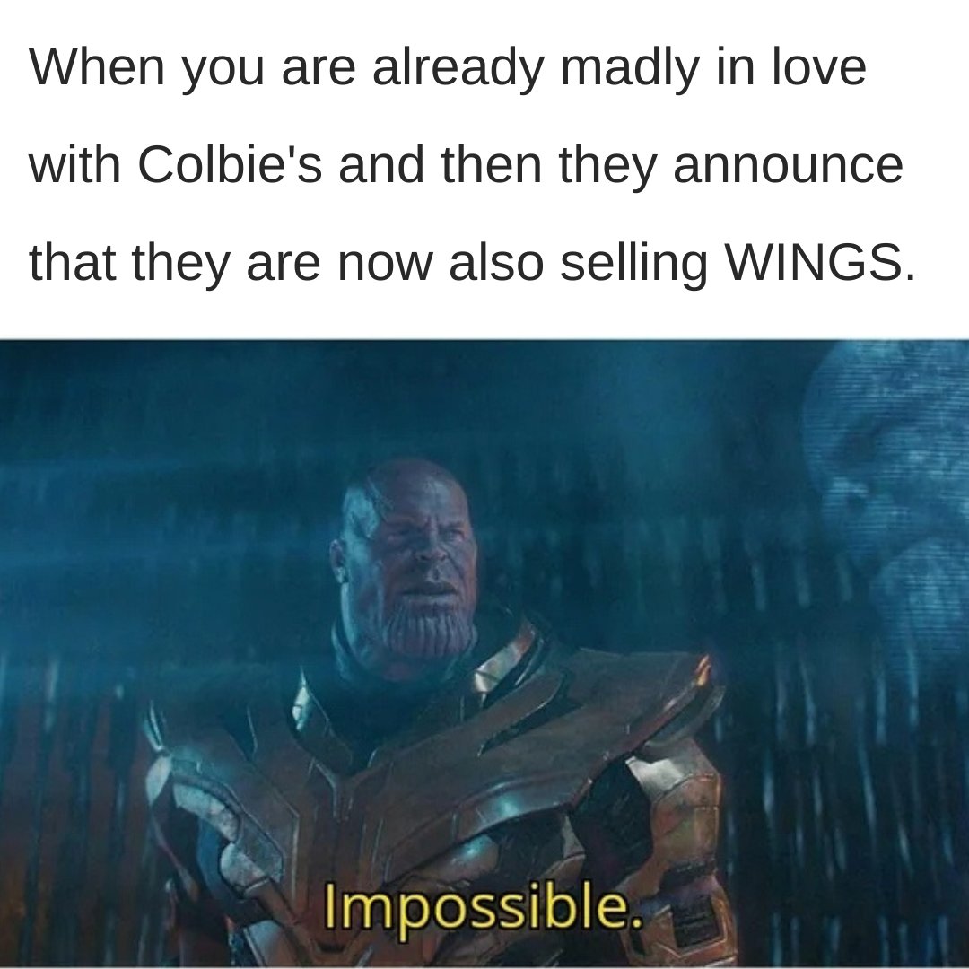 EatAtColbies's tweet photo. Oh it's possible. It's very possible. And it's happening NOW!!! 😍

Head to Colbie's and get your Nashville On with our epic lineup of Southern-Kissed WINGS!! 😘

#Colbies #EatAtColbies #SouthernKissed #Wings https://t.co/LBe7WQMbIa