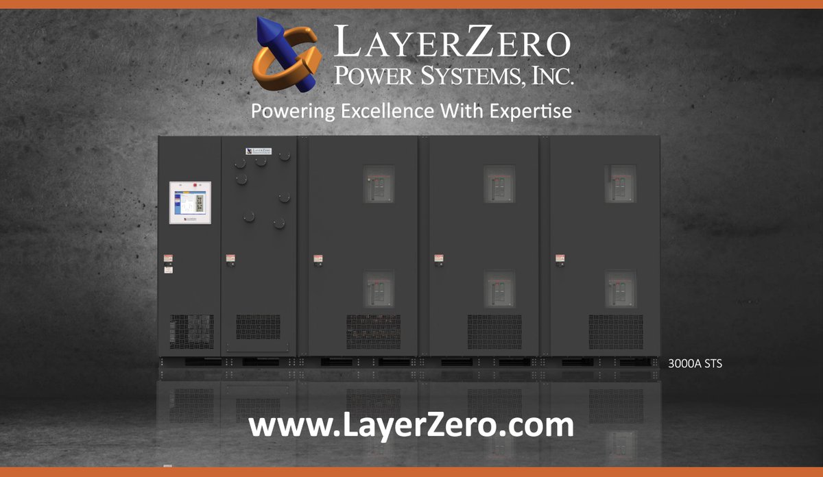 LayerZero's tweet image. Uninterrupted Power Delivery at High-Capacity Made Possible with @LayerZero&apos;s 3000A eSTS. Trust LayerZero Power Systems for Reliable and Seamless Power Transfer. #PowerSystems #ExpertEngineering #Reliability #LayerZero #L0 #LZ #LZPS LayerZero.com #AlwaysOnPower #LZ0