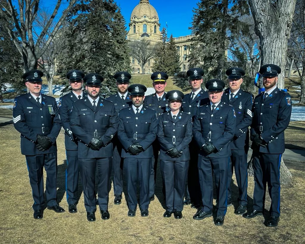 We are in Edmonton with thousands of other law enforcement for the Regimental Funeral of Constable Jordan and Constable Ryan of <a href="/edmontonpolice/">Edmonton Police</a>. You can watch here youtube.com/watch?v=aDMMrZ…
