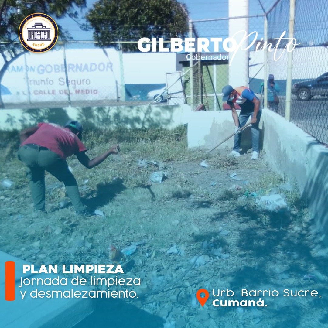 Brigadas de INASERVIP continúan imparables ejecutando jornadas de limpieza y desmalezamiento en la entidad sucrense, realizan dichas labores en la Urb. Barrio Sucre, de Cumaná, con la finalidad de ofrecer espacios saneados a los ciudadanos.

@GPintoVzla 

#NiCorrupciónNiGuarimbas