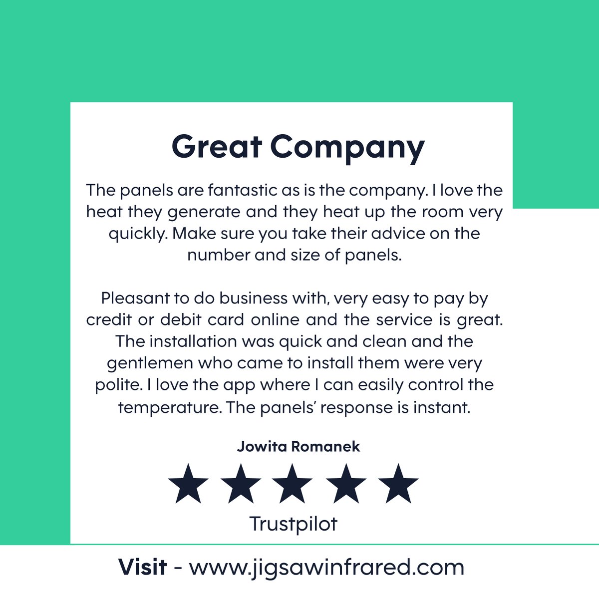 connectinfrared's tweet photo. Our customers come first 💚

We take pride in making sure our customers are looked after throughout the entirety of their projects. From specification, all the way to installation.

It's great to hear back from another happy customer and the service we have provided for them. https://t.co/Cklh1B2Qfw