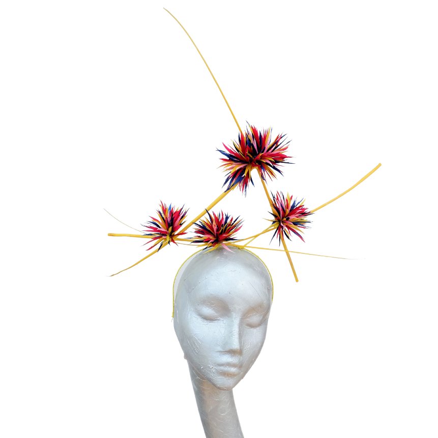 Hats2go's tweet image. Couldn&apos;t resist a bit of structural millinery today using Ostrich quills and spikey goose feather.
#structural #millinerydesign #hatdesigner #fashion #newdesign