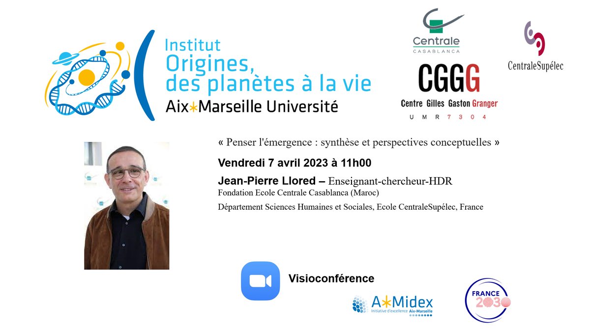 Le prochain séminaire de l’Institut Origines sera proposé par Jean-Pierre Llored, vendredi 7 avril 2023 à 11h00 en visioconférence.

Demandez l'accès à la visioconférence par message privé 

@univamu #Astrobiologie #Exobiologie