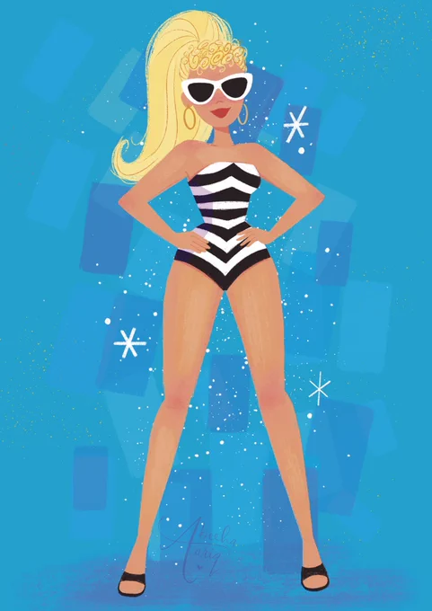Making my #VisibleWomen post today a tribute to the OG woman, someone we all know and love… Barbie  If you have any barbie related projects, pls hit me up x   abeehatariqart.com 