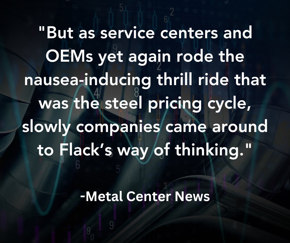 Thank you <a href="/MetalCenterNews/">Metal Center News</a> for the feature on Flack Global Metals in your latest issue. We've always been a nontraditional service center, and our exciting new ventures are due to the momentum we've been building over the last 13 years. View article here: flackglobalmetals.com/our-point-of-v…