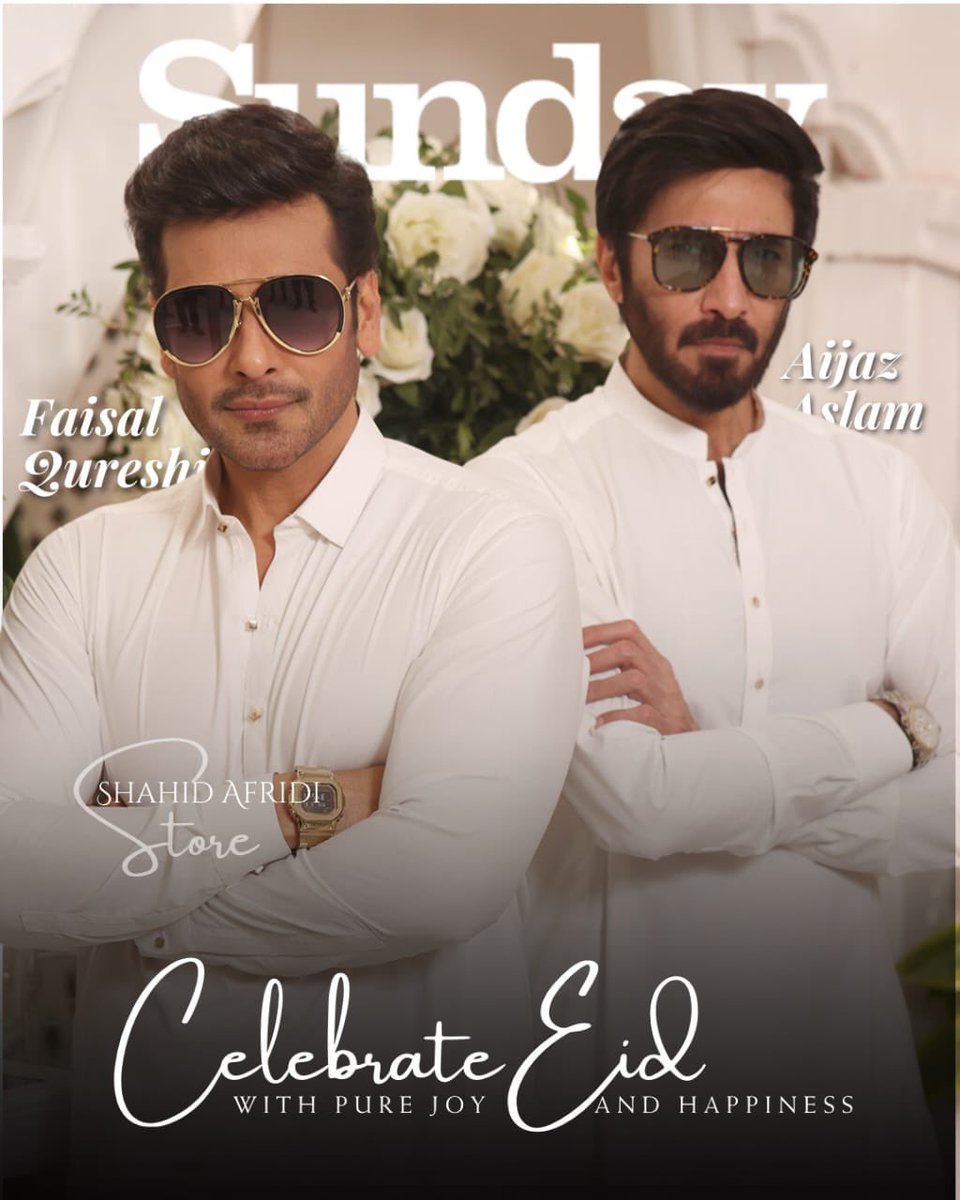 aijazz7's tweet photo. Aijaz Aslam and Faysal Quraishi rock the shalwar kameez fashion game with effortless style."
#shahidafridistore #sastore #eidcollection #eidvibes
#shahidafridi #EidOutfit
#EidLook
#EidAttire
#EidShalwarKameez
#EidKurtaPajama
#EidTraditionalWear
#EidMubarak
#EidCelebration https://t.co/fp5XkF12nm