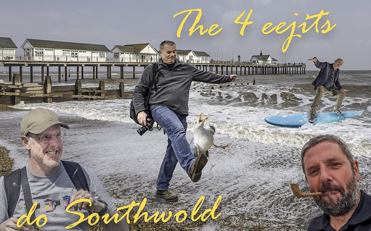virtualcolm's tweet image. This is the week folks, mark it in your diary.
This Friday the 4 Eejits do Southwold - Come rain, rain, or even more rain. #fourjeets @TimScott1969 @merseamillsy @GrumpyStone