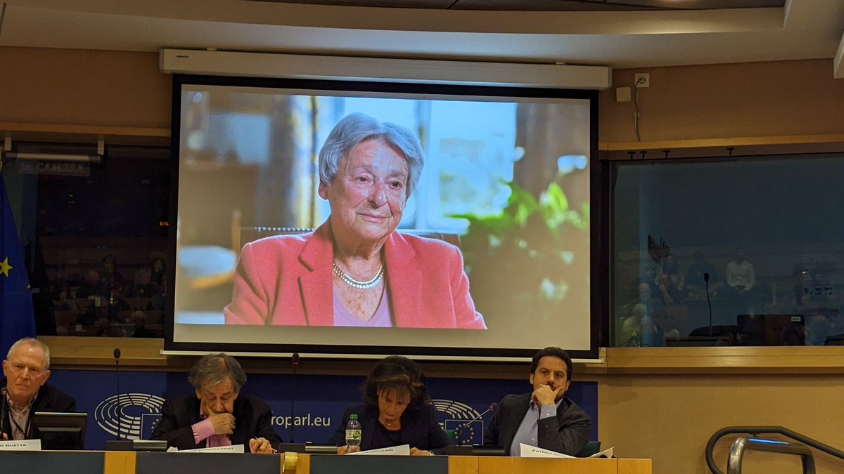 CCLJ_BE's tweet image. Dominique Schnapper s&apos;est adressée à l&apos;Assemblée par un enregistrement vidéo. &quot;La démocratie est la transcendance des différences ethniques et religieuses&quot; 
#SupportDemocracy #IsraelProtests