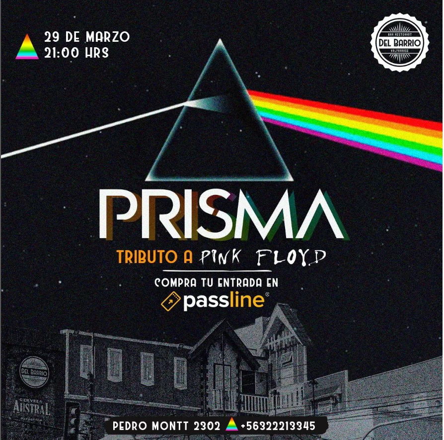 vlpoinfo's tweet photo. Prismatributopinkfloydchile en @del_barrio_valpo

🎤Disfruta de #prisma grupo musical tributo a Pink Floyd, quienes harán gozar a los asistentes con los más reconocidos éxitos de la banda de rock británica.

#ValpoEspectacular #vlpo #delbarrio #prisma #pinkfloyd https://t.co/3EDm0h23lJ
