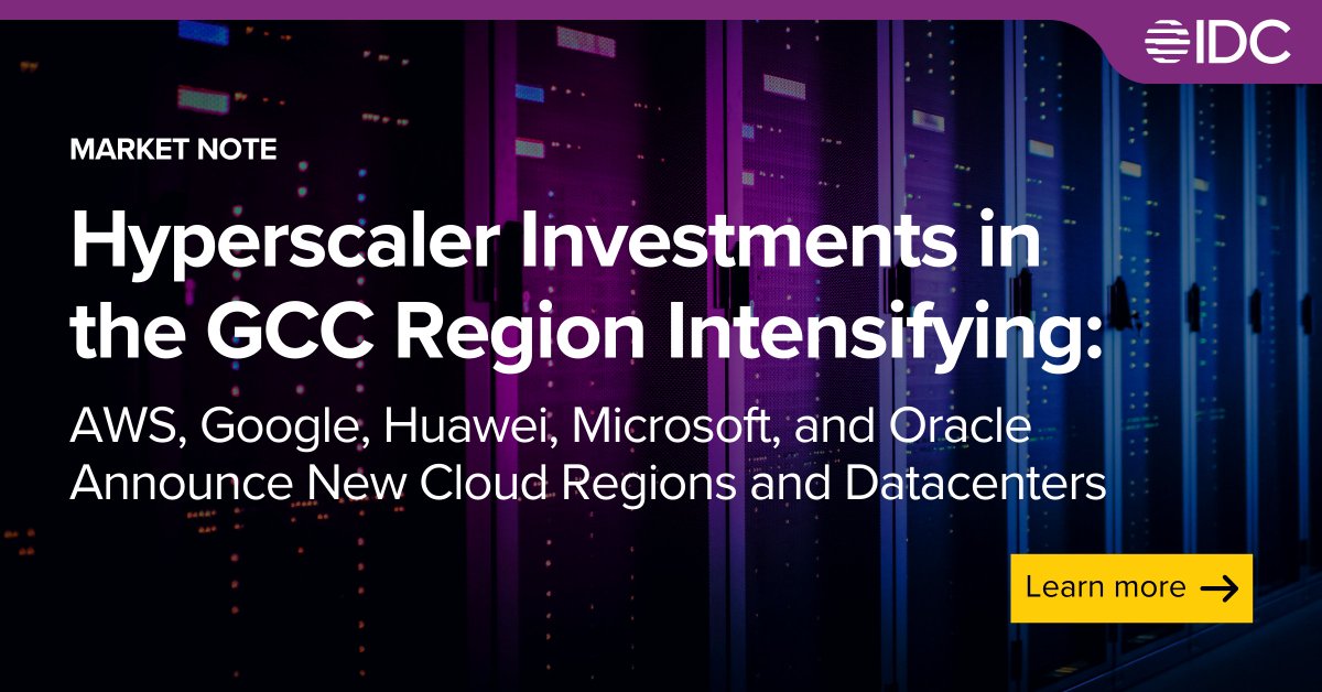 **LATEST <a href="/IDC/">IDC</a> REPORT**
GCC's #publiccloud space is booming, and global hyperscalers are capitalizing on the growth. They're investing in in-country data centers to fast-track organizations' digital transformation journeys.
Get the report: bit.ly/42HzuQD
#IDCResearch