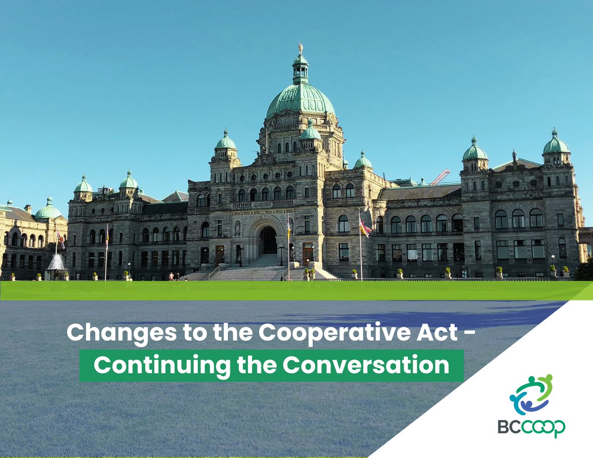 Last year the provincial Ministry of Finance initiated a review of the Cooperative Association Act.  A second round of consultations is now being organized. Click the link below to see how you can participate! bit.ly/3ZiFKeM