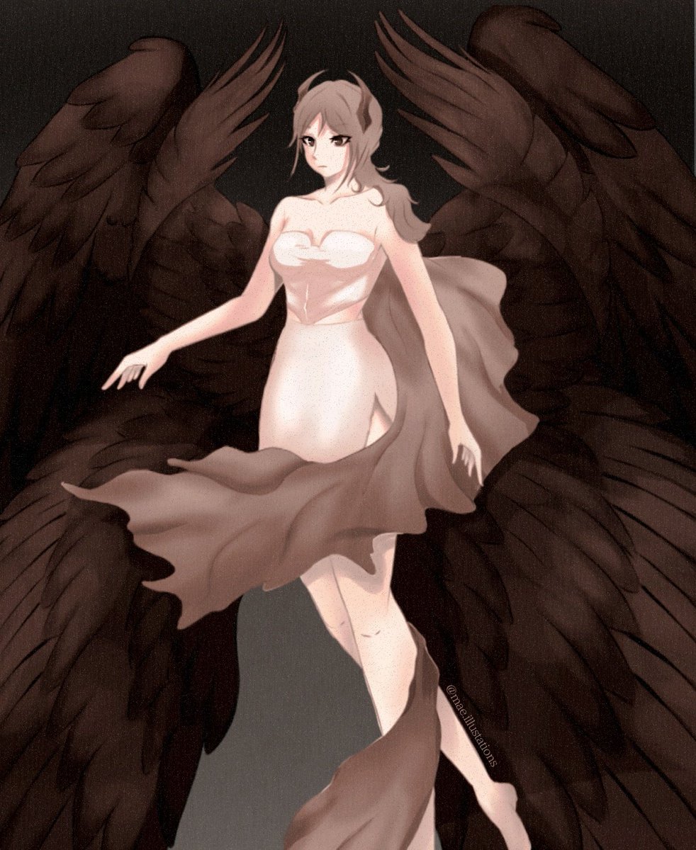 #illustration #digitalart #AnimeArt #angel #wings