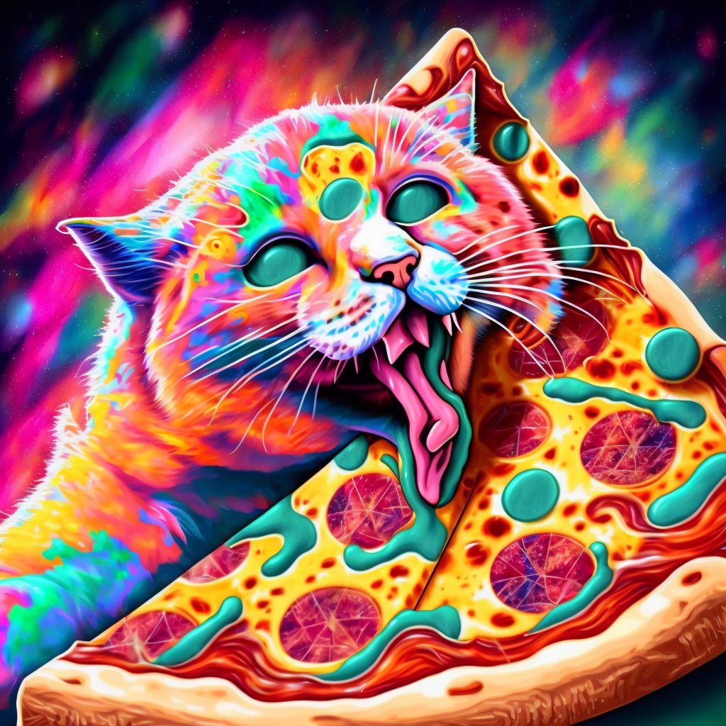 Pizza Cat is starting a new trend: catnip-infused pizza sauce. You've been warned! 🍕🌿😹 #SaucySecrets #StyleGAN #DeepDishDelirium