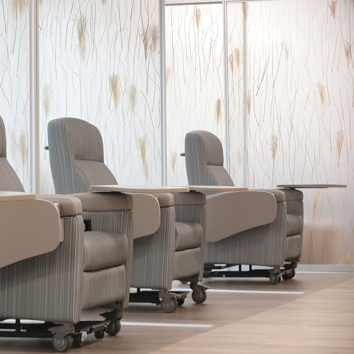 Privacy dividers are a natural fit for Resin Panels! Customize panel opacity with finishes and décors to create different levels of privacy depending on the application.