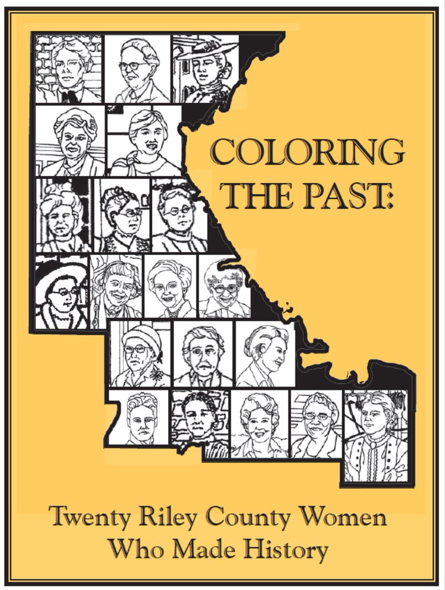 ManhattanPL's tweet photo. Did you hear the ReadMHK Podcast replay with Allana Parker? She mentioned "Coloring the Past: 20 Riley County Women who made History" coloring book; download it from the Riley County Historical Museum here, https://t.co/wYKgeAV9Rj. #MHKLibrary #RileyCounty https://t.co/V6iBfCnpA7
