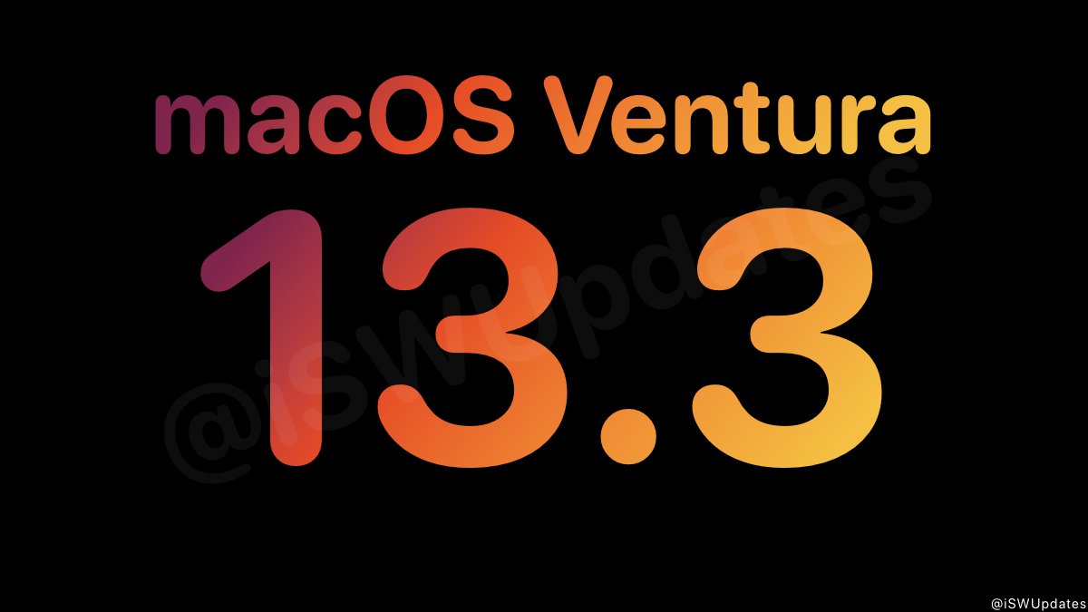 macOS Ventura 13.3 (22E252) has been released. #macOS #macOS133 #macOSVentura