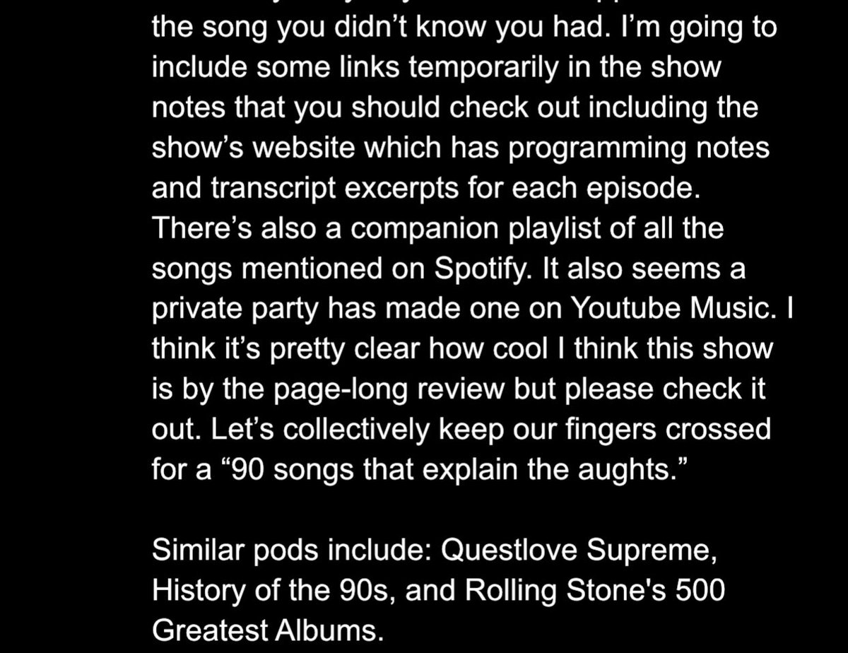 New podcast recommendation! No spoilers! Full review in photos 2-5. If you’d rather listen to this review instead, search “The Mastercast” wherever you get your podcasts. Or follow the links in the bio to every major podcast player. 

#music <a href="/harvilla/">rob harvilla</a> <a href="/ringer/">The Ringer</a> #podcast