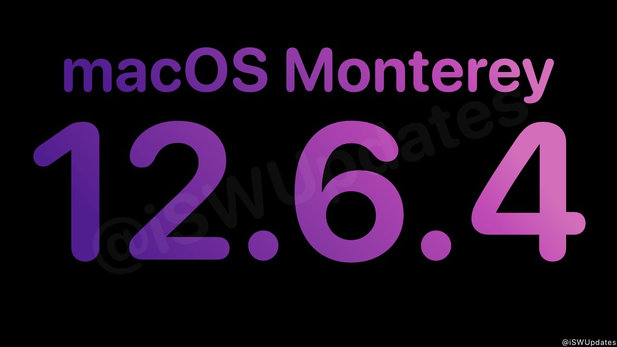 iSWUpdates's tweet photo. macOS Monterey 12.6.4 (21G526) has been released. #macOS #macOS1264 #macOSMonterey https://t.co/RIirfd6ISq
