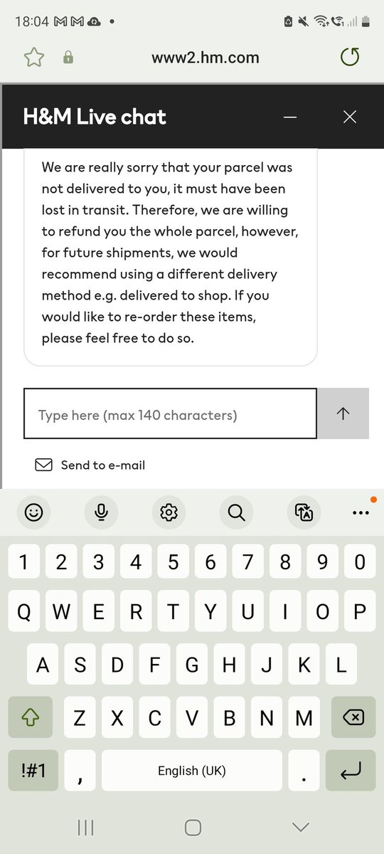 DrAmyRedmond's tweet photo. @EVRi_Delivery Evri is so hopeless that a H&amp;M agent has just suggested i opt for collection in store for any future orders. Guess they have zero faith in their delivery partner. https://t.co/KF3XsAkkSH