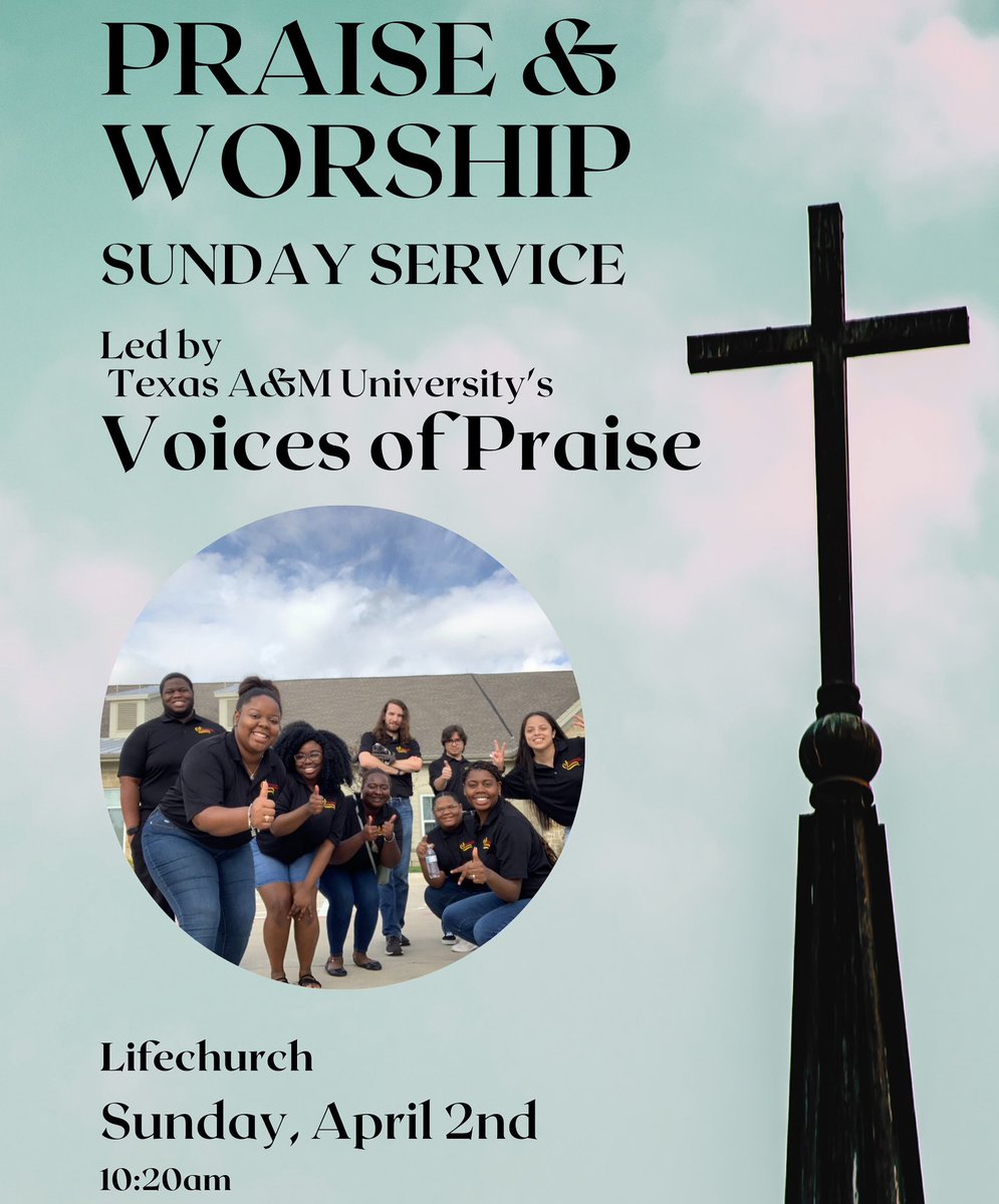 VOPTAMU's tweet photo. Sunday Sunday Sunday! This Sunday Pdub will be leading Praise and Worship at Lifechurch in Bryan TX! Come out and support! https://t.co/ZbTvZMYdMu