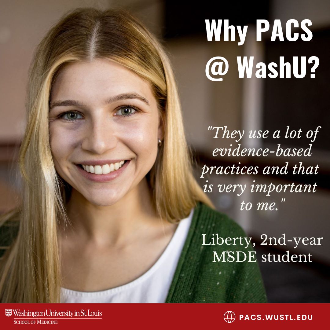 WashUPACS's tweet photo. Interested in becoming a teacher of the deaf? The June 1 deadline is fast approaching! Hands-on experiences, support from faculty/fellow students, affiliations with @CIDschool &amp; other institutions are some of the many reasons why our students chose PACS. https://t.co/GiFSI0GdkD https://t.co/fPAHfNmPOX