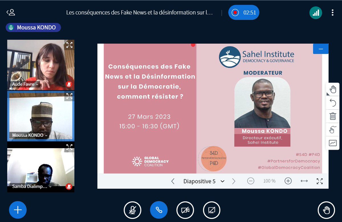SahelInstitute's tweet photo. Merci à nos #Speakers @dialimpa  @WTFake_  de @AssoFakeOff de @Yousra_Ndiaye pour le partage et le temps lors du panel « les conséquences des fakes News et la désinformation sur la #démocratie et comment résister » Merci @GloDemCoalition pour la #collaboration
Nous y reviendrons! https://t.co/OdYH1tb3ka