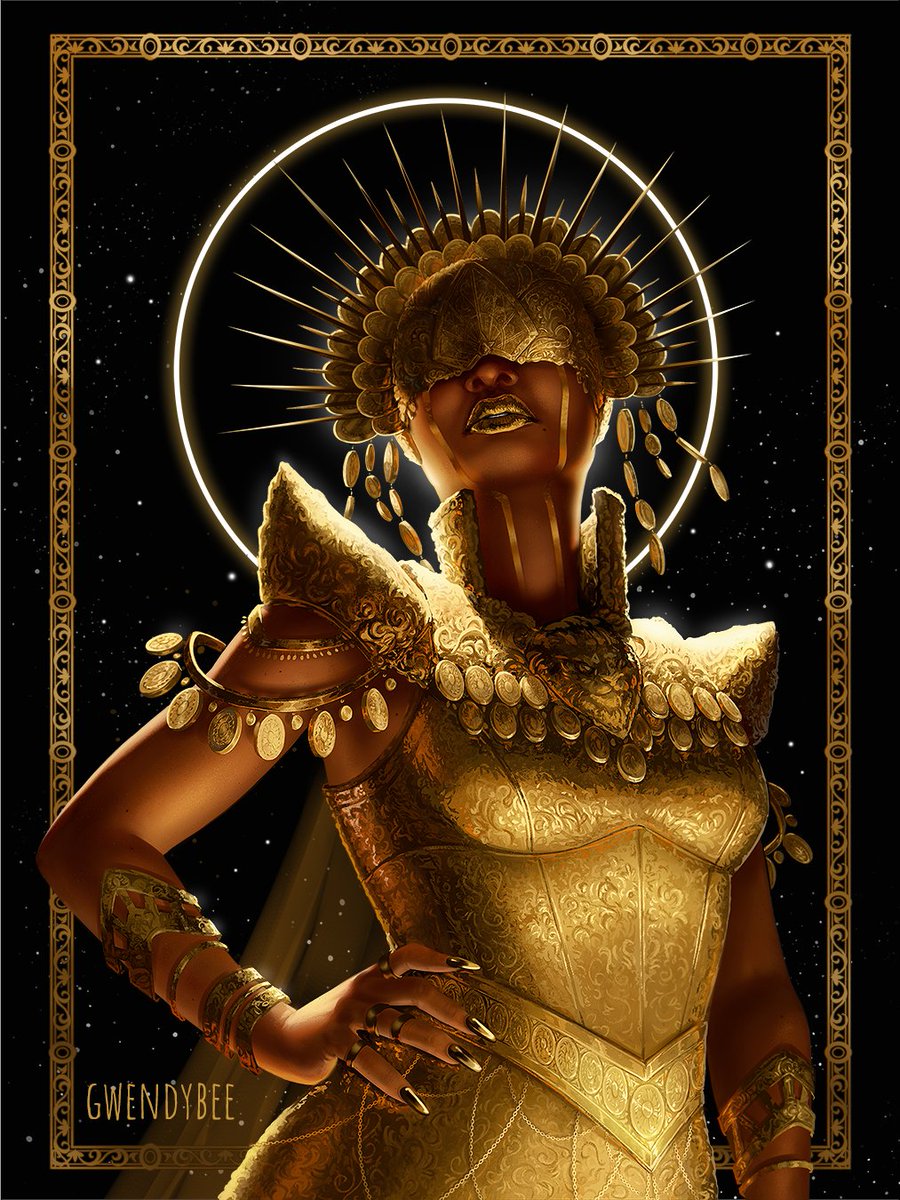 Oh, #VisibleWomen's back and I have new art to share!

Hi! I'm Gwen and I'm a fantasy illustrator and art director working in tabletop RPGs and book covers, and I'm also 1/3 of <a href="/UnseelieStudios/">Unseelie Studios</a>! I love painting stern women and spooky fey✨