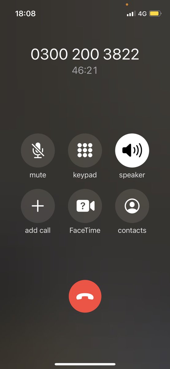 ChunkGladwin's tweet photo. @HMRCcustomers still waiting 46 mins… https://t.co/79sWgFHfEL