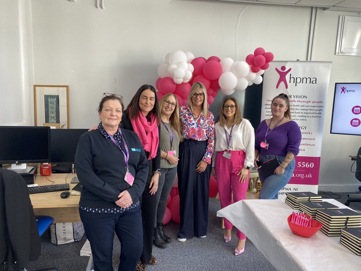 Fabulously pink #hpma coffee morning with the best team <a href="/BelfastTrust/">Belfast Trust</a> <a href="/HPMA_NI/">HPMA NI</a>