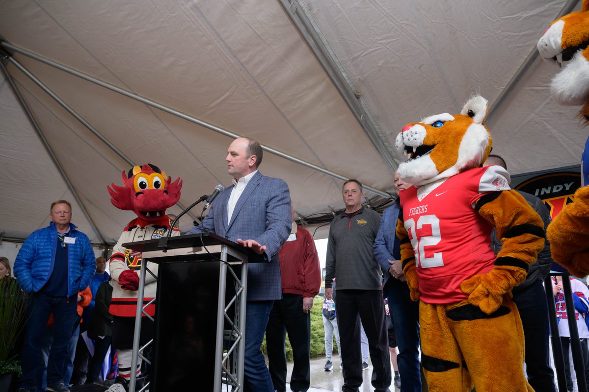 FishersIN's tweet photo. Did you hear we broke ground last week on the #FishersEventCenter with @ThompsonThrift, @ASMGlobalLive & the @IndyFuel? The state-of-the-art, community-focused venue (& new home for the Indy Fuel🏒) is anticipated to be complete by end of 2024. https://t.co/2zFUPCzoju https://t.co/AU9464D9Bc