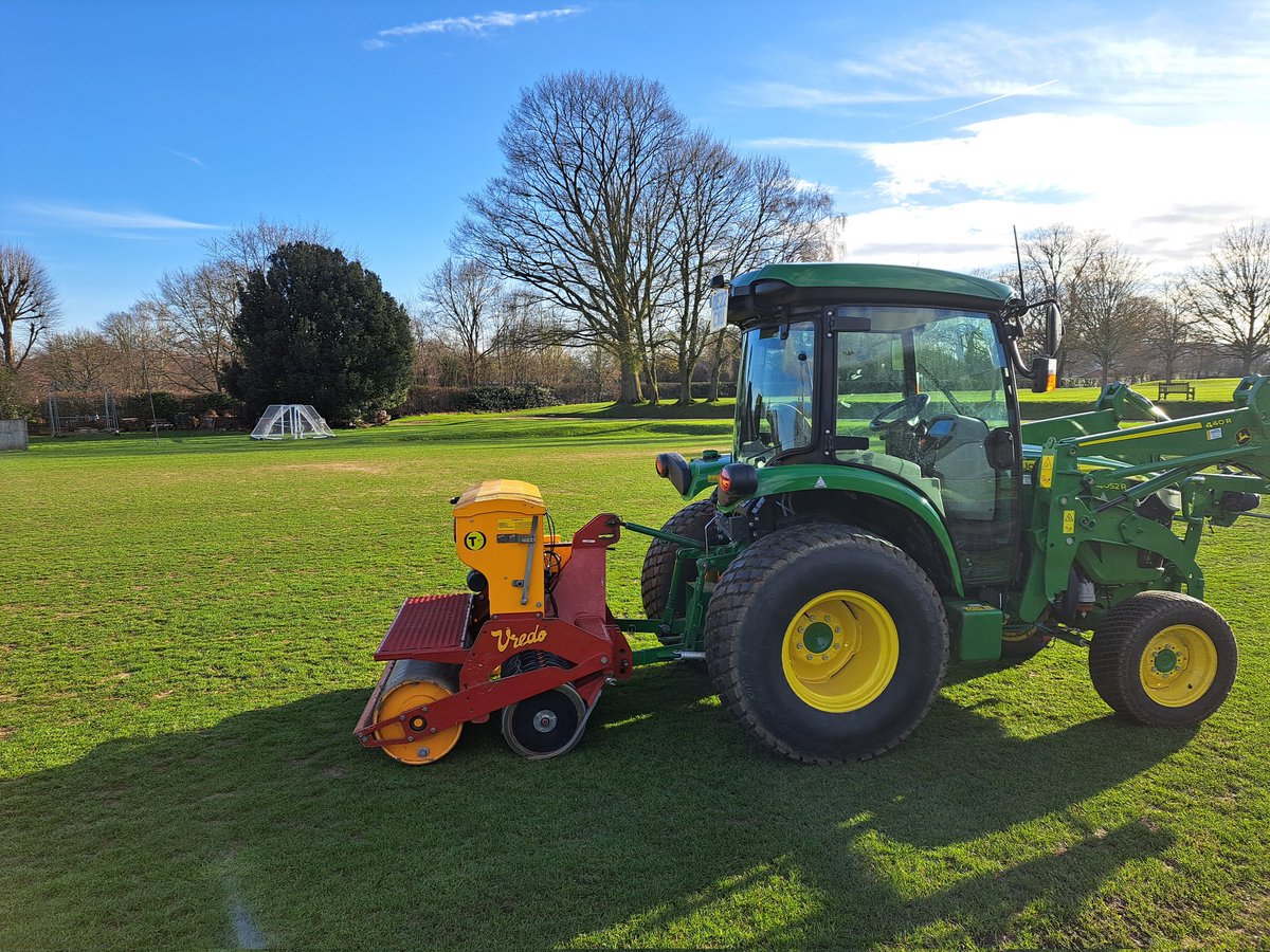 Easter renovations are well underway 🚜🌱  

#churchersgrounds
#farol 
#johndeere