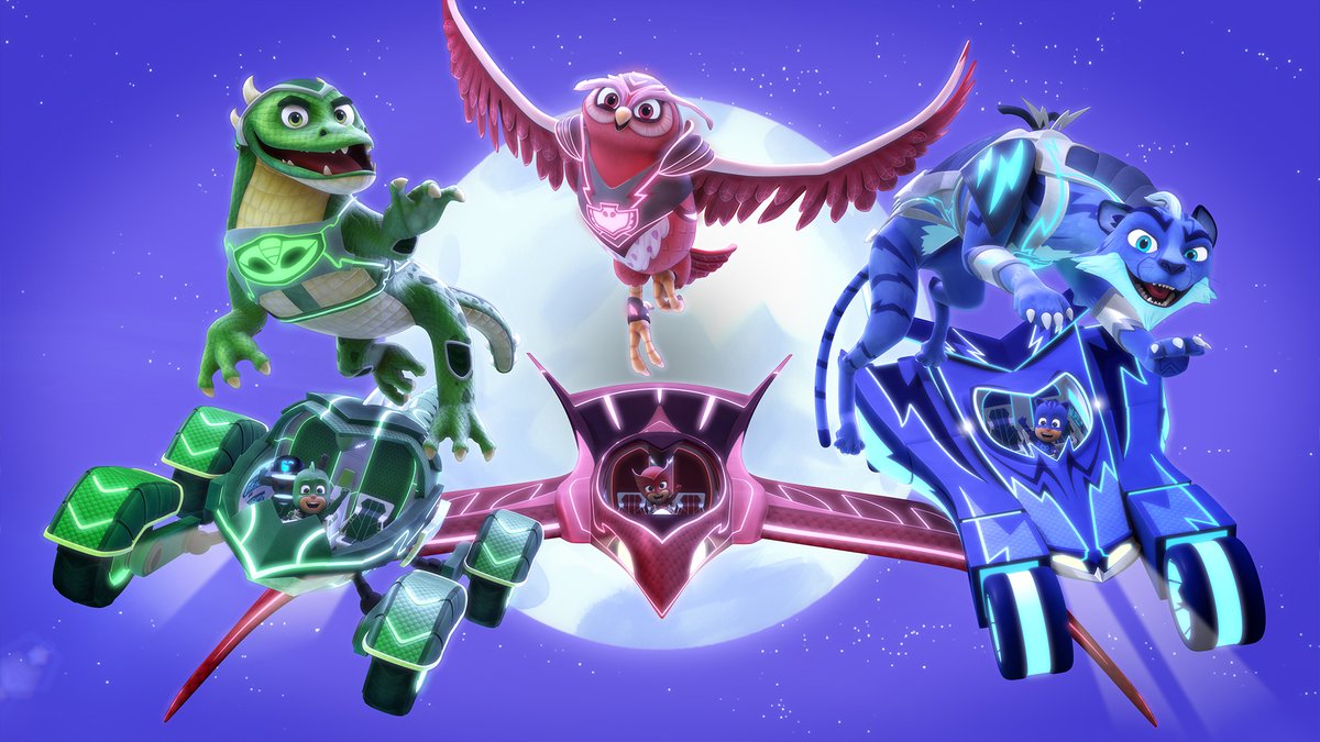 We LOVE the PJ Riders! 😍🥹😊 The ultimate animal companions for our favorite heroes 🐆🦅🦖 #pjmasks #animalpower