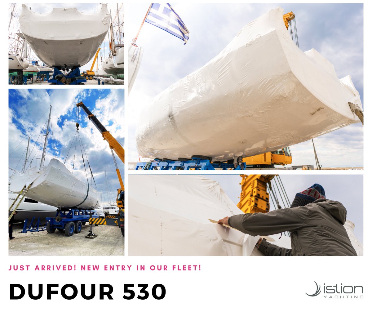 📦 Unboxing our newest fleet entry | @_DufourYachts_ 530 
📍 Available from our base at Istion Lefkas
⁣
▪️ 𝐀𝐜𝐜𝐨𝐦𝐦𝐨𝐝𝐚𝐭𝐢𝐨𝐧:
12 guests / 5+1 cabins / 4 +1 wc⁣
⁣
The most versatile cruising yacht on the market.
#yacht #sailingyacht #travel #summer2023 #sailing #vacay