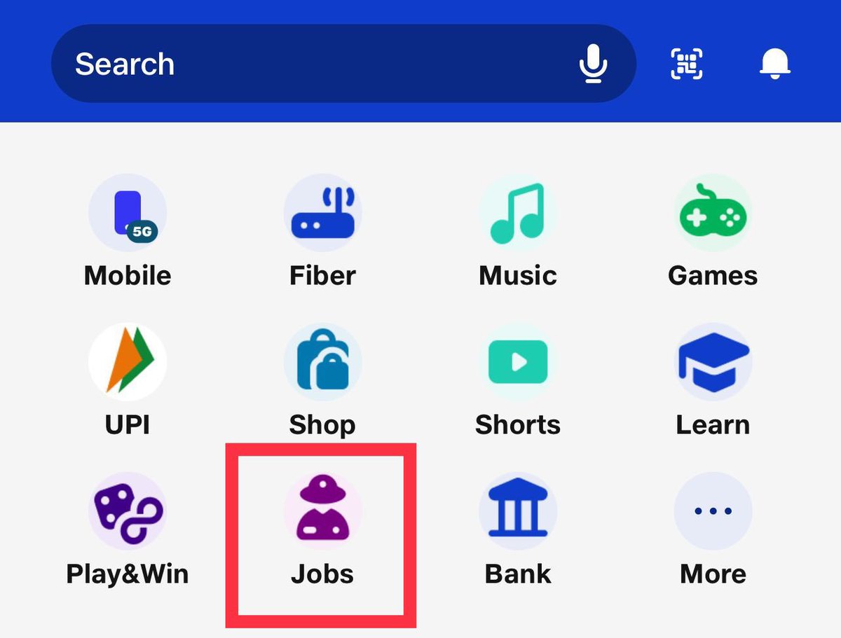UNuances's tweet photo. (440) MyJio (@reliancejio) has “Jobs” on homepage which helps users to look for potential gigs & jobs in collaboration with @EasyGov. This feature helps Jio in getting one step closer to becoming a super app with multipurpose functionalities.
#jio #reliance #easygov #UNuances https://t.co/3rVI0KpllQ