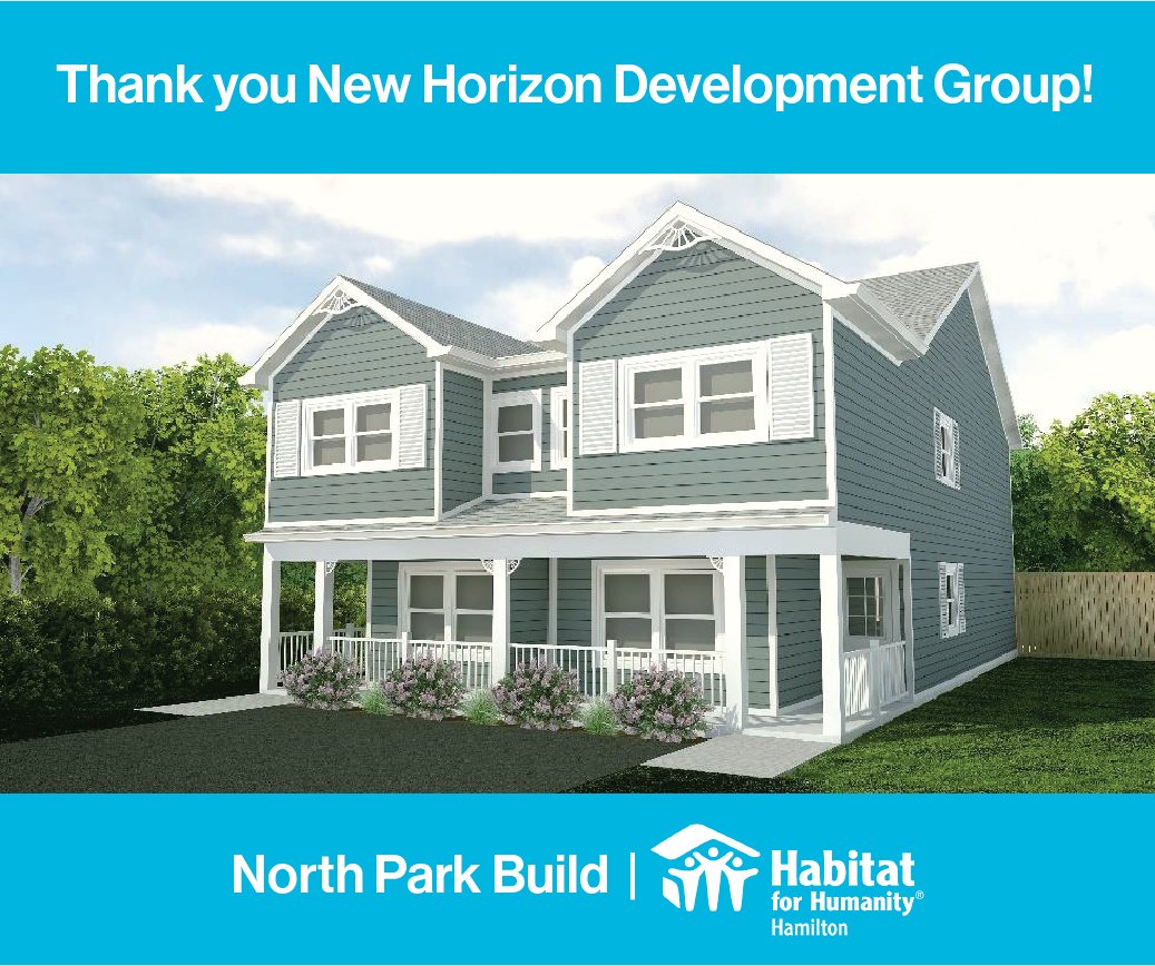 HabitatHamilton's tweet photo. Major announcement!  It is with great appreciation and excitement that we share that @LiveNewHorizon  has formally partnered with Habitat for Humanity Hamilton to build two brand new homes for families in need of affordable housing. Read more: https://t.co/NFkShOWtRo https://t.co/ChbUvFWv4d